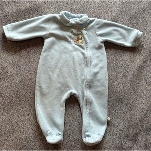 🌟3/$20🌟 Disney Winnie the Pooh Baby Fleece Zip Front Footie Pajamas Size 9 month